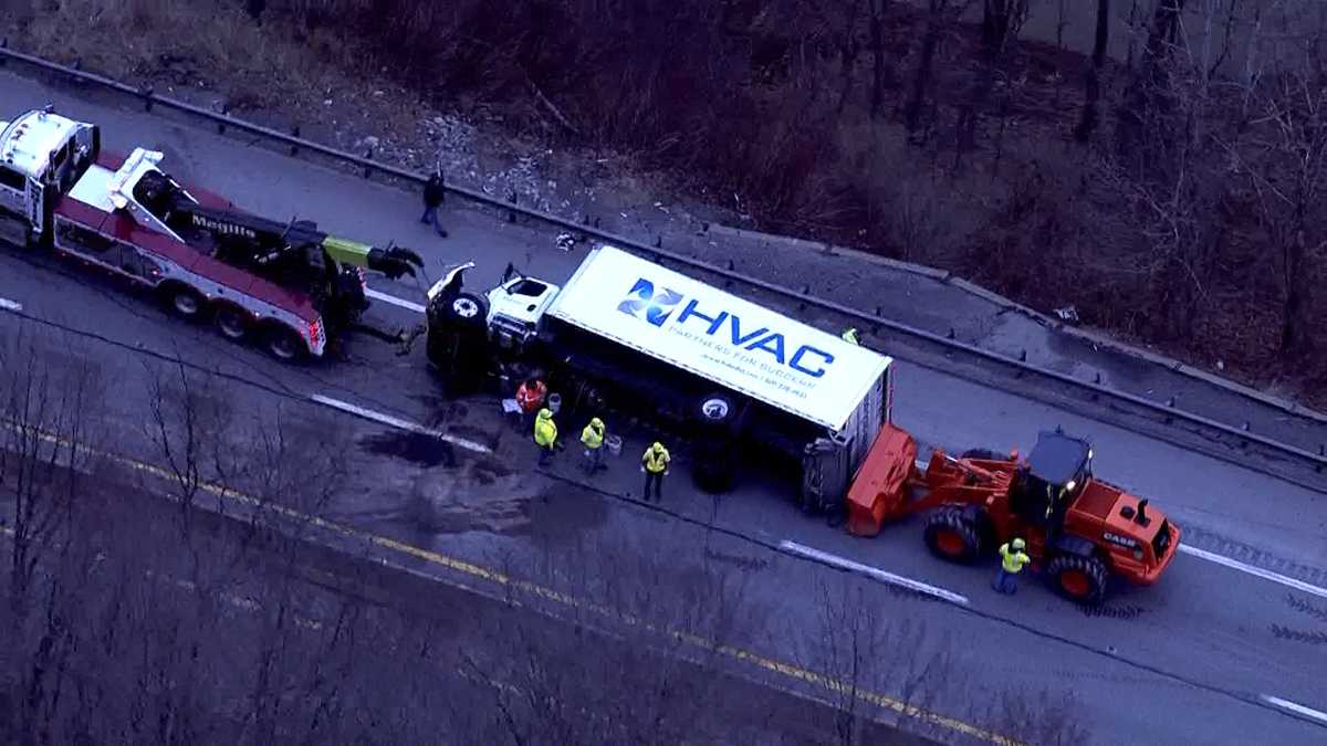 Early morning crash blocks lanes on the PA Turnpike in Westmoreland County