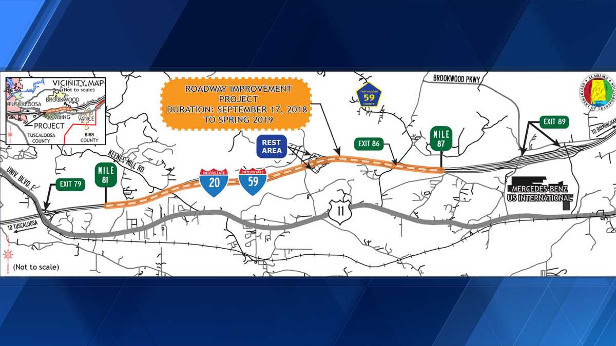 ALDOT announces resurfacing portion of Interstate 20/59