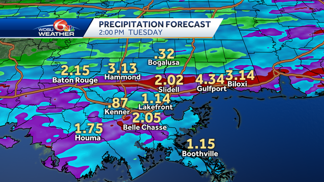 New Orleans forecast severe weather