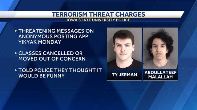 2 ISU students face terrorism charges over social media posts - Vimarsana News