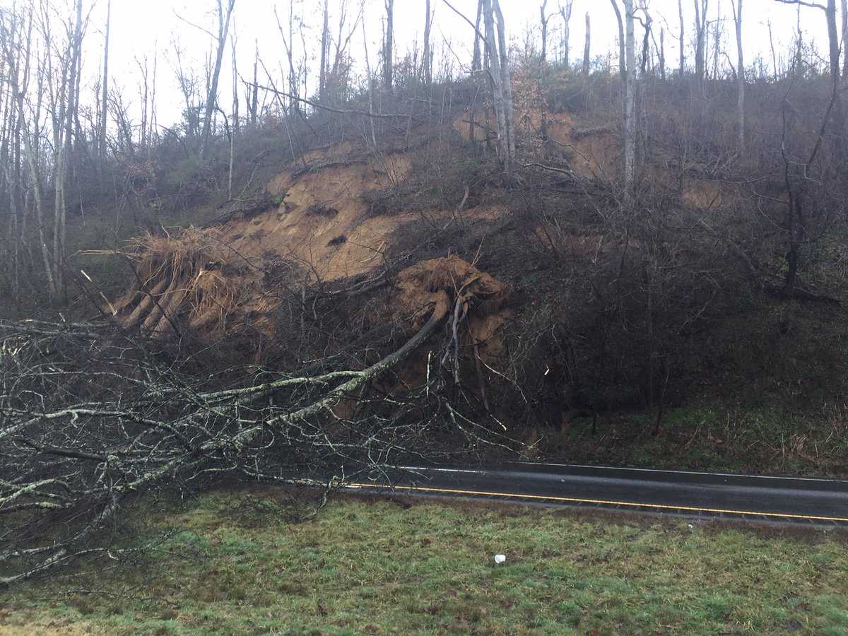 PHOTO: Landslide Affecting Western North Carolina Highway