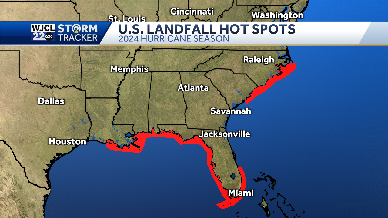 Georgia 2024 Hurricane Season Forecast Hot Spots Timing   U S Landfall Hot Spots 2024 65d6bf8462e8c 