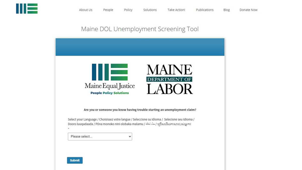 New tool available for Mainers having trouble filing for unemployment