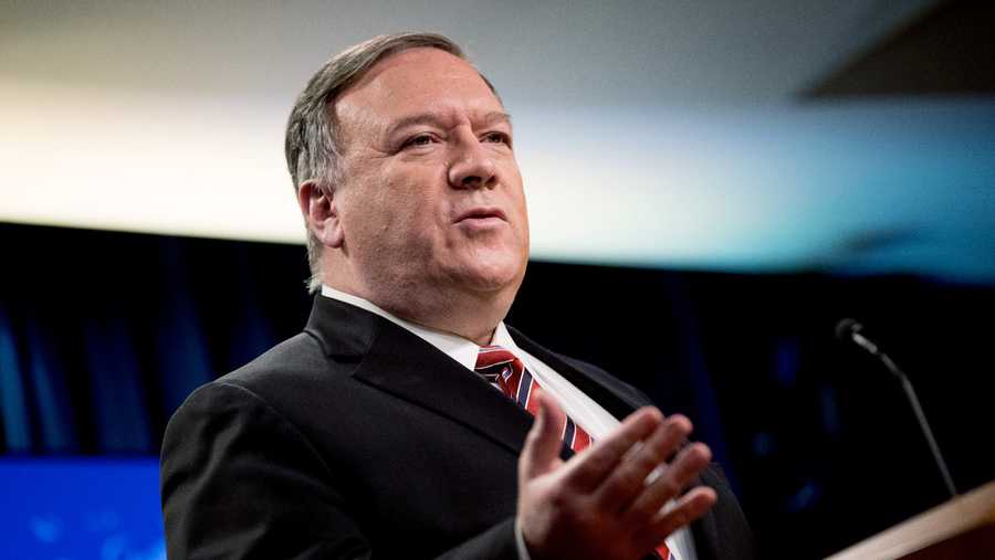 In this April 29, 2020, file photo Secretary of State Mike Pompeo speaks at a news conference at the State Department in Washington. Chinese leaders “intentionally concealed the severity” of the pandemic from the world in early January, according to a 4-page, Department of Homeland Security report dated May 1 and obtained by The Associated Press.
