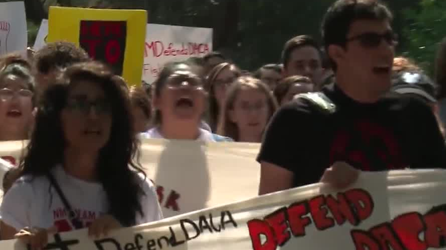 Hundreds of UNM students, faculty stage walkout in support of DACA