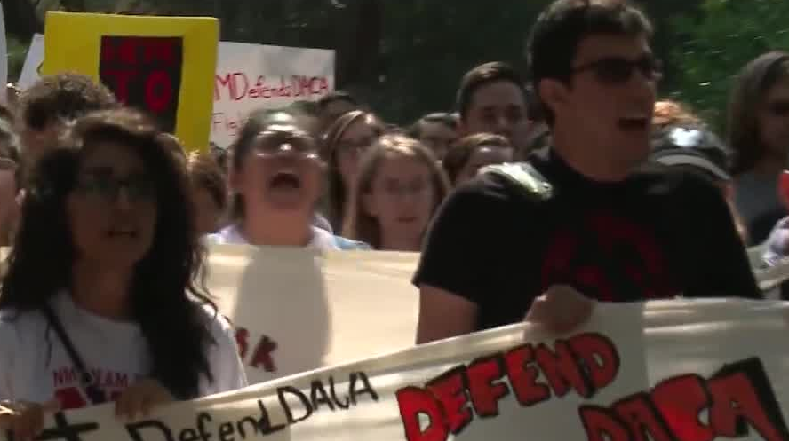 Hundreds of UNM students, faculty stage walkout in support of DACA