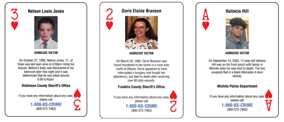 Kansas Department of Corrections making cold case playing cards