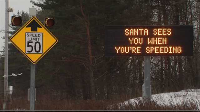 Santa see you when you're speeding
