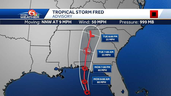 Fred Nearing Florida Panhandle Landfall Grace Brings Rain To Haiti