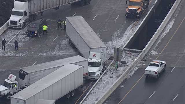 Photos: Ice Storm Pileup On I-95 In Baltimore