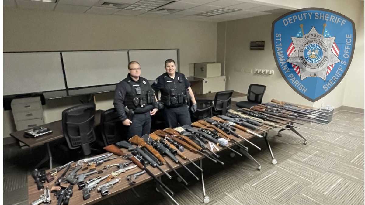 Convicted felon arrested in Lacombe after police find 41 guns, drugs ...