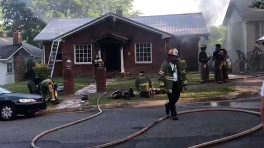 Birmingham firefighters battling house fire in Ensley
