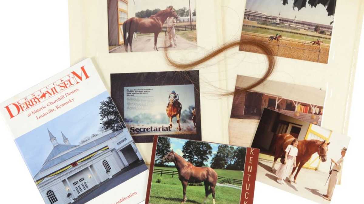 Lock of hair from horse racing legend Secretariat being auctioned