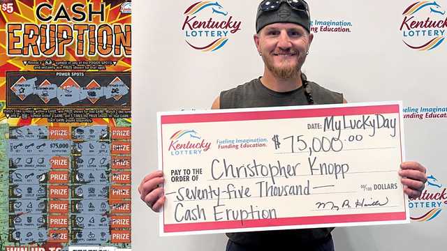 Kentucky man credits 'karma' with his $75,000 lottery win