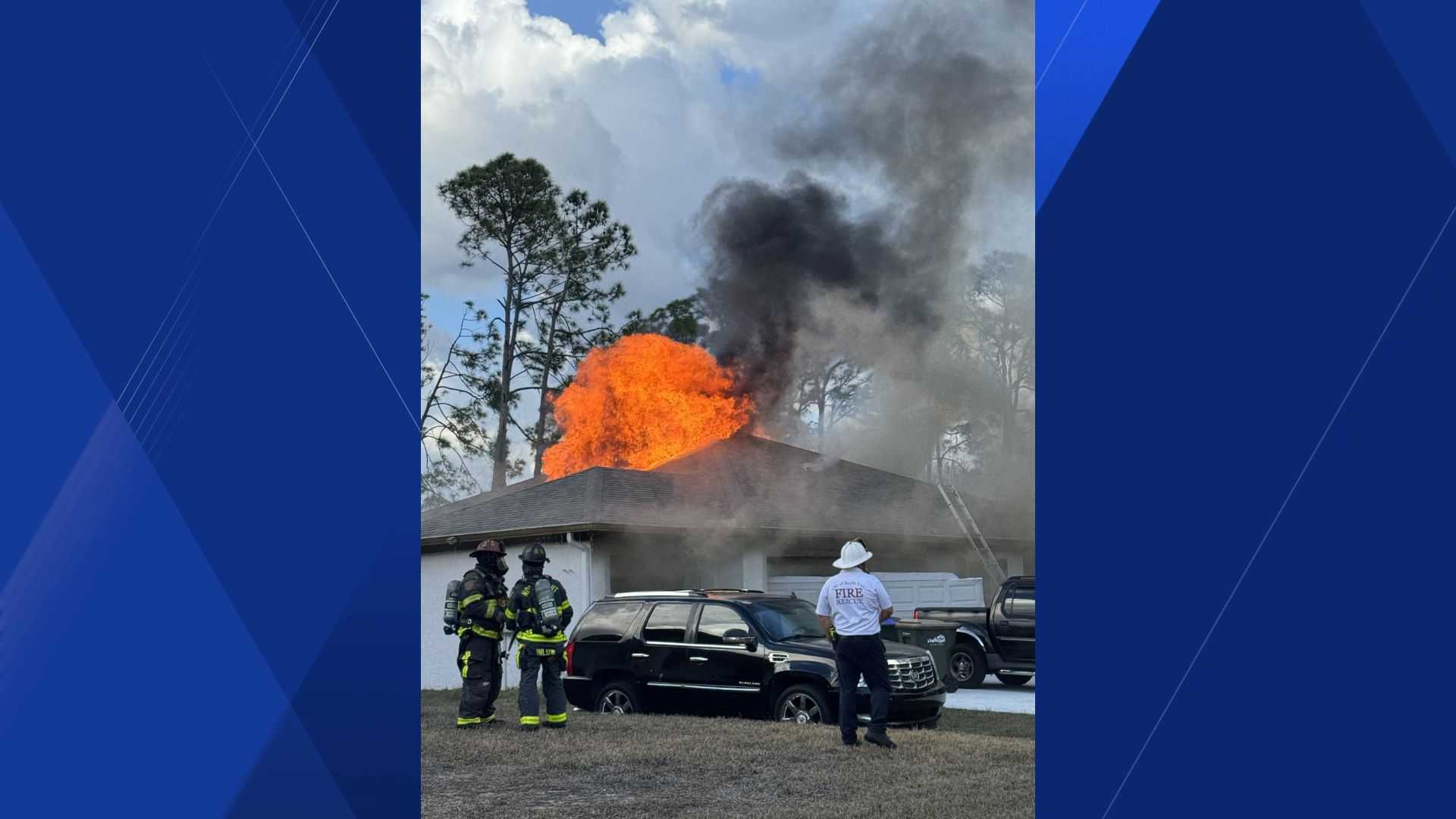 Crews battle structure fire in North Port | Naples FM Talk