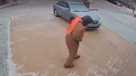 Oklahoma man has fun way to test ice after winter storm hits