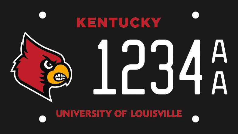 Louisville Cardinals KY Camo Camouflage 6"x12" Aluminum License Plate Tag 