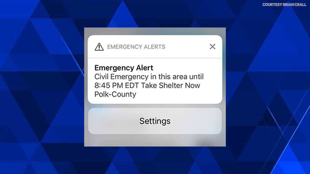 Polk Co. officials confirm 'Civil Emergency' alert sent by mistake