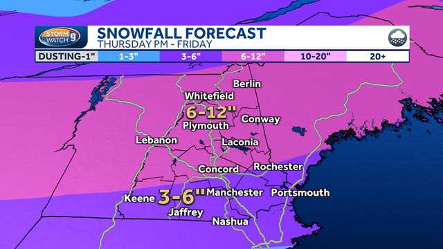 NH forecast: Snow, wintry mix, rain for Thursday, Friday - Vimarsana News
