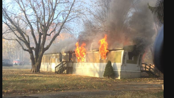 A mobile home fire in Abingdon Sunday morning sent two people to the hospital.