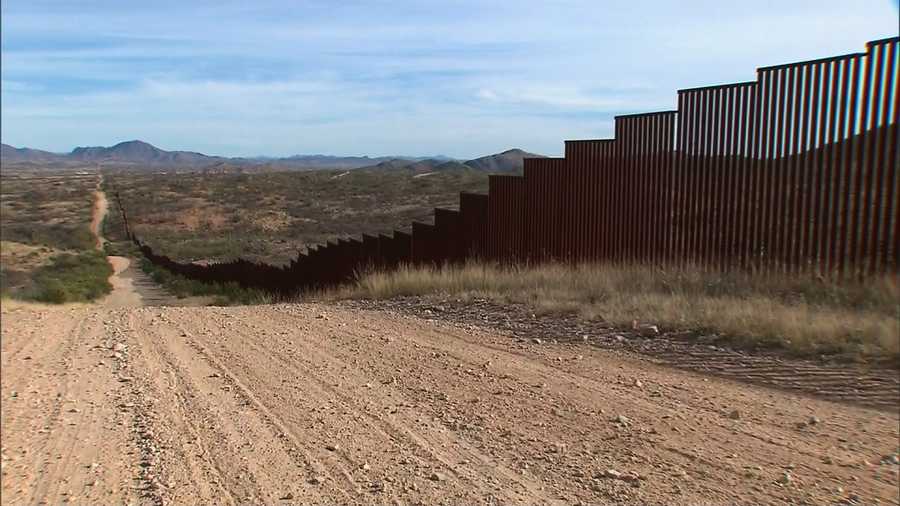 The fence along the southern border of the United States where it meets Mexico.