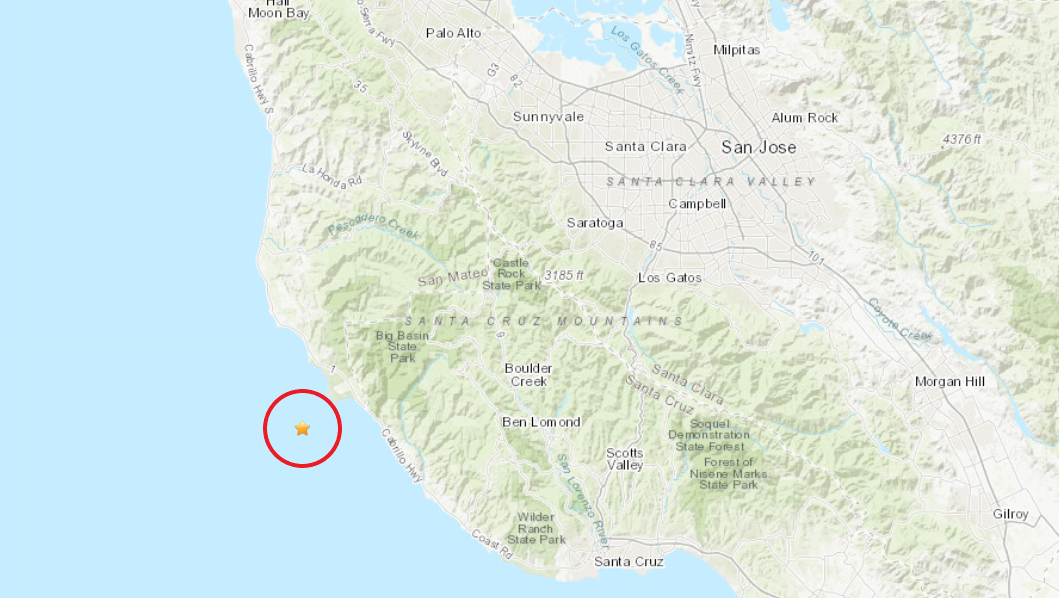 3.2 magnitude earthquake hits off Santa Cruz County coast