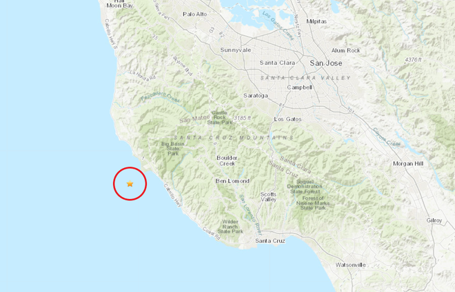 3.2 magnitude earthquake hits off Santa Cruz County coast