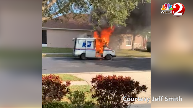 USPS truck that caught fire being investigated