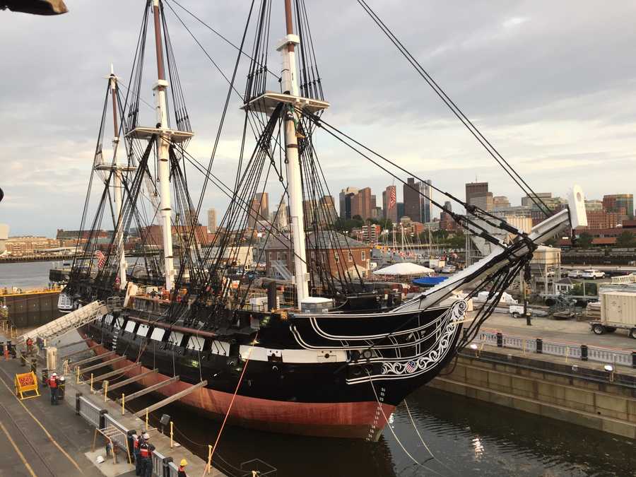 'Old Ironsides' leaves dry dock for first time in 2 years