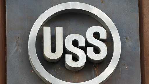 A sign shows the U.S. Steel logo at the headquarters of U.S. Steel in downtown Pittsburgh on April 24, 2017.