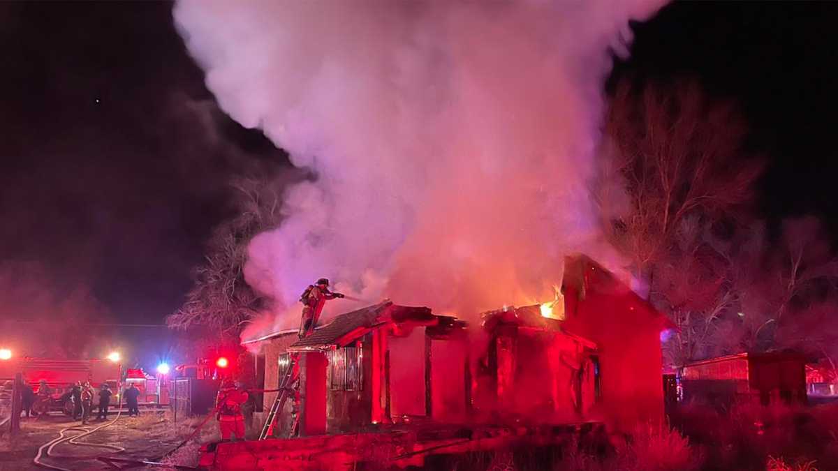 Valencia County fire investigation for abandoned home