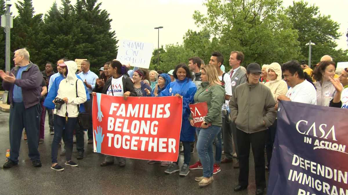 Dozens protest Ordnance Road Detention Center housing undocumented