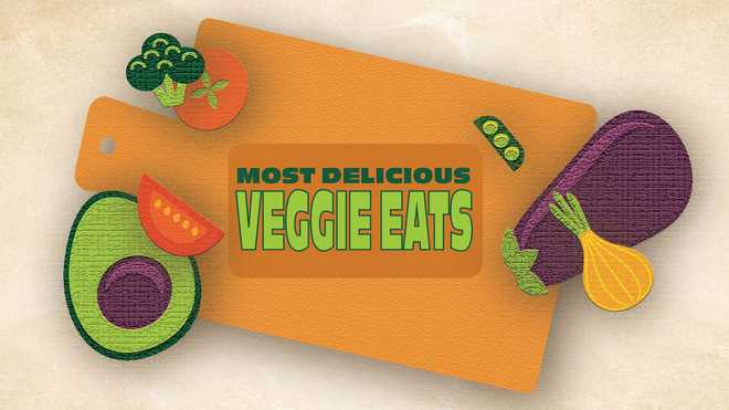 The most delicious vegetables are eaten on a plate.