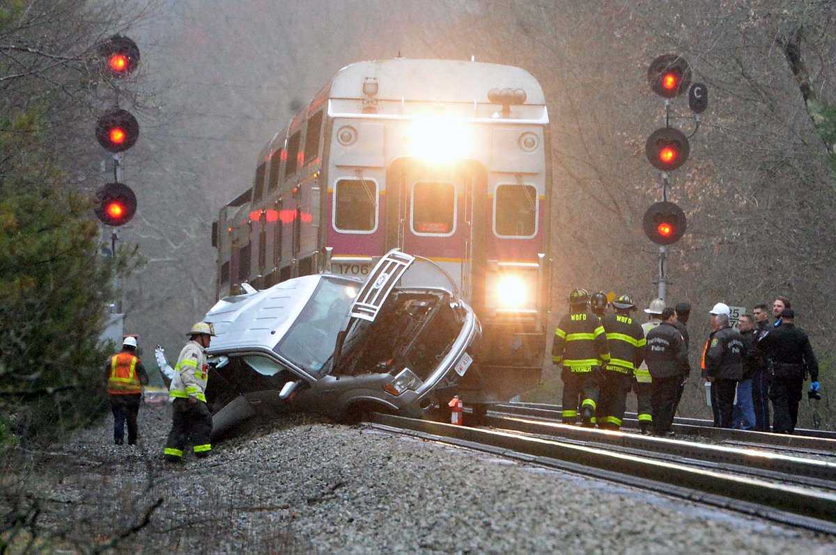 Three Hospitalized After Vehicle Collides With MBTA Commuter Rail Train ...