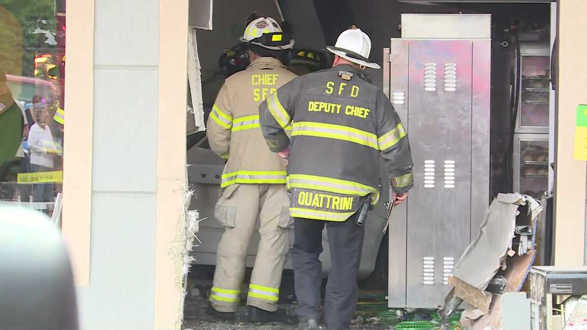 Several people were injured after a vehicle crashed into the Rhode Island Subway Several people were injured after a vehicle crashed into the Rhode Island Subway