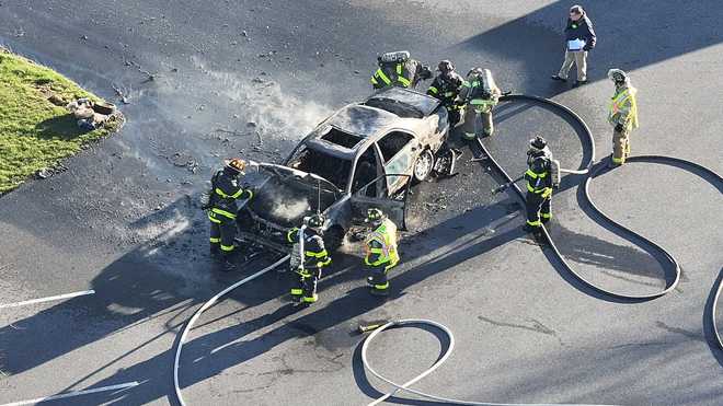 Crews put out vehicle fire in Ephrata Township