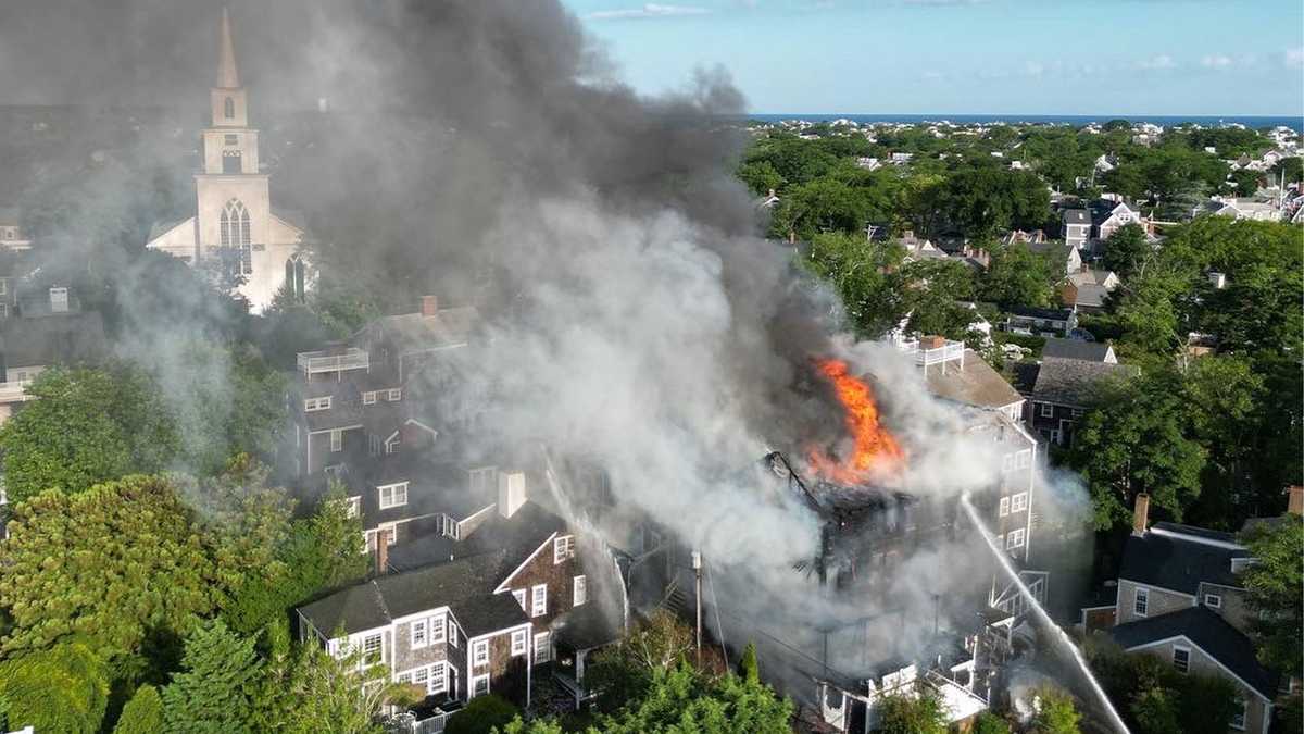 Historic Nantucket hotel gutted by fire, partially collapses