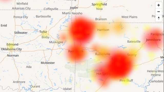 Verizon Outage Map By Zip Code Arkansans Experience Verizon Outage