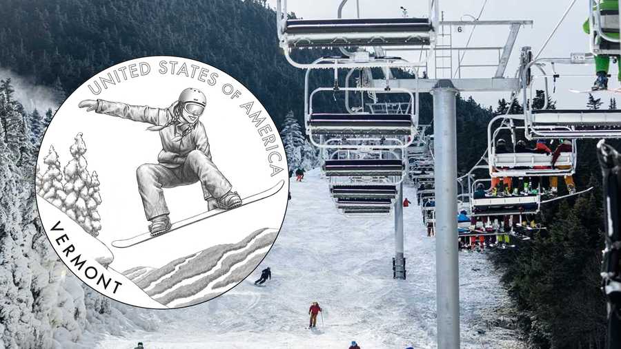Vermont snowboarding coin