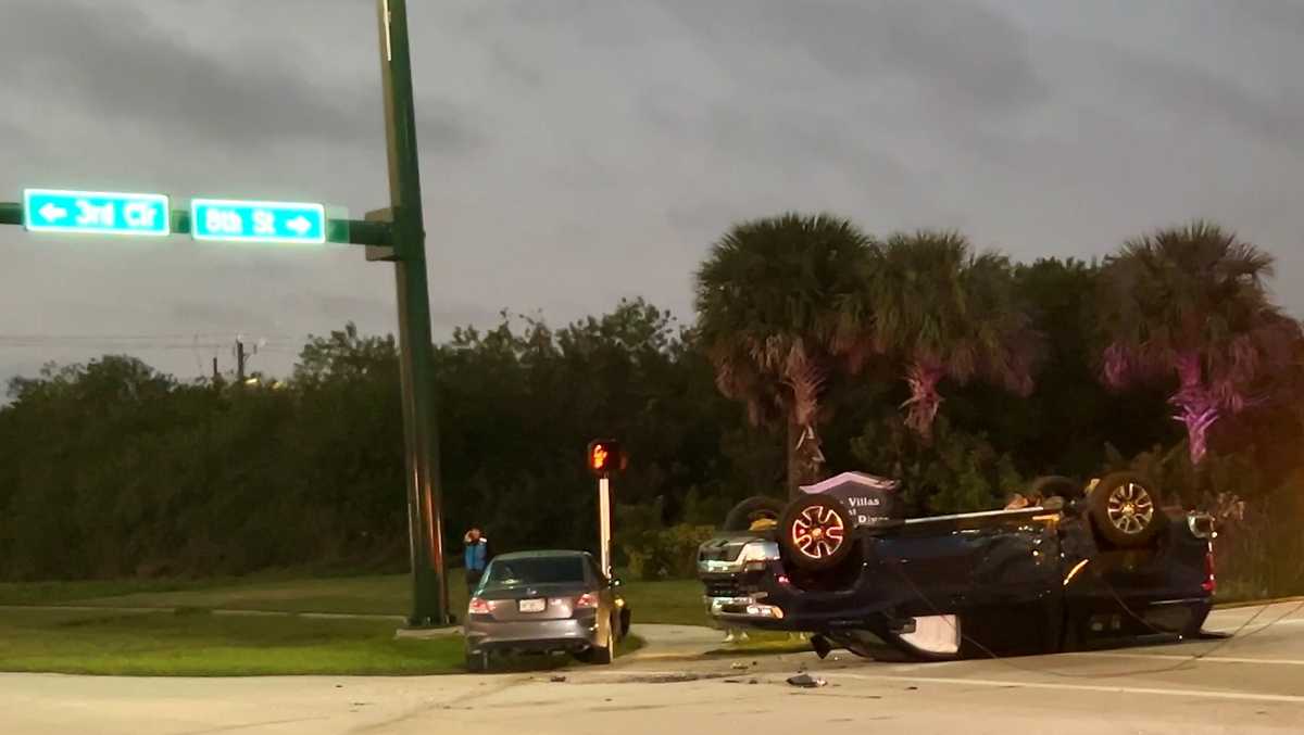 One Hospitalized After Rollover Crash In Vero Beach