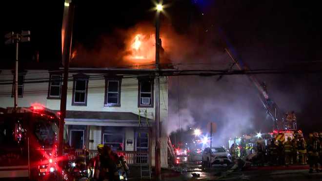 Verona fire reaches 2 alarms on Center Avenue