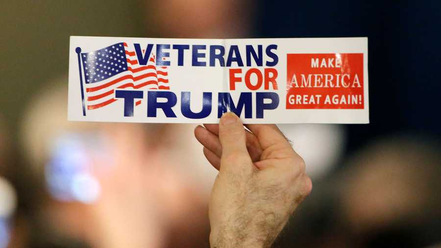 Veterans for Trump sign