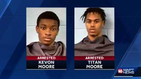 Mugshots of Kevon Moore and Titan Moore