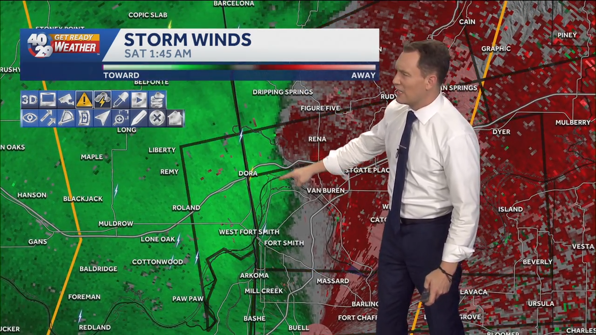 Tracking storms moving towards NWA and the River Valley