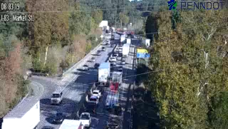 Traffic backed up following multi-vehicle crash on I-83