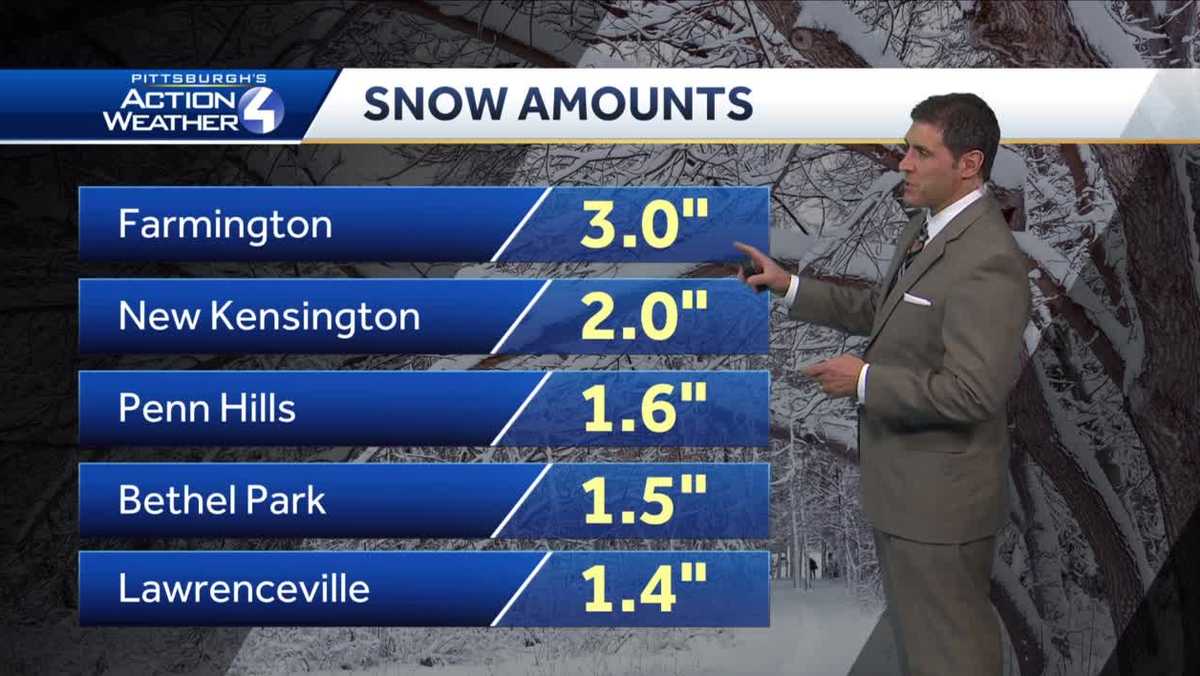 PITTSBURGH WEATHER: Snow ending for now; some more possible this weekend