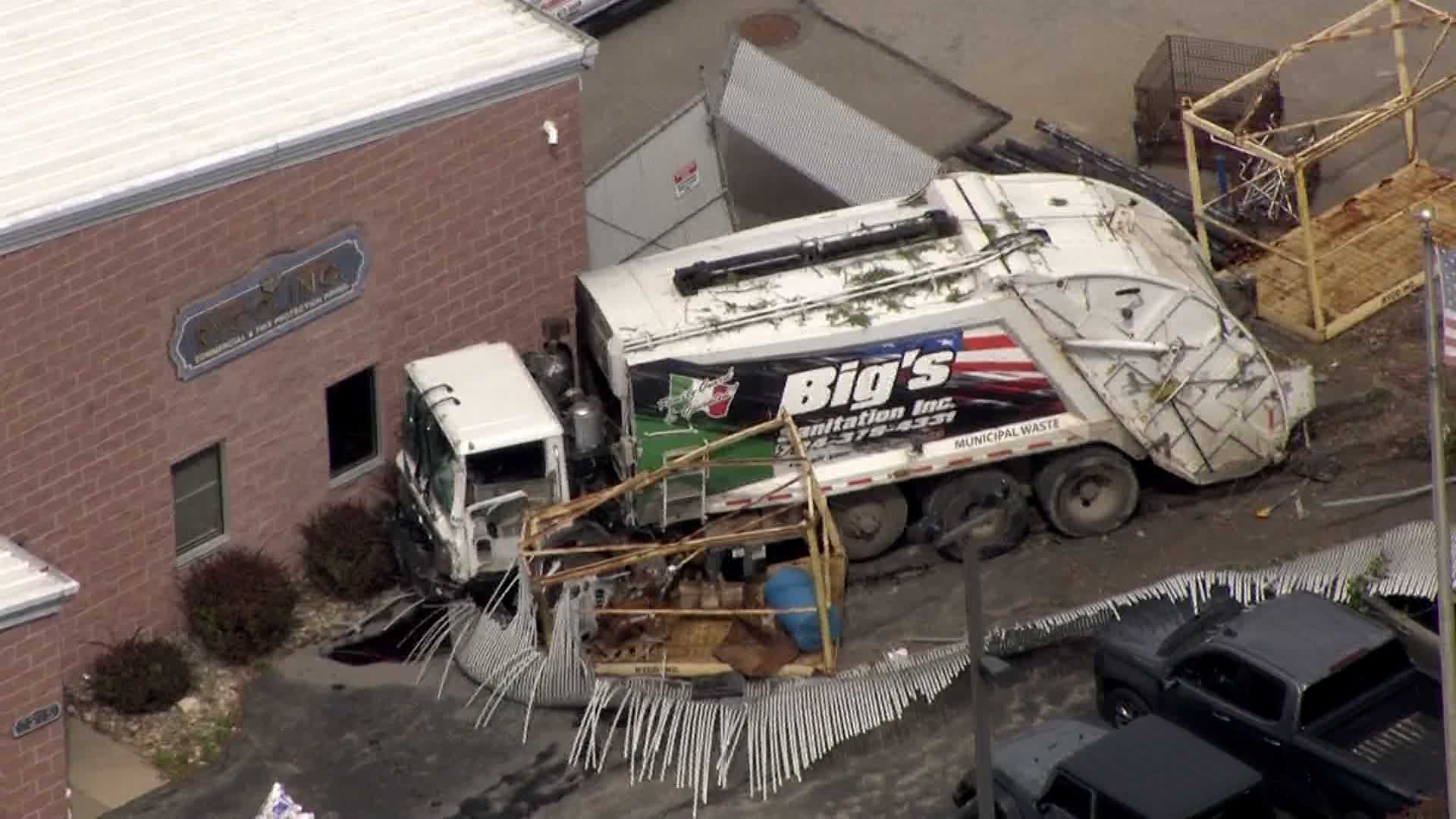 Garbage Truck Crashes Into McKeesport Business