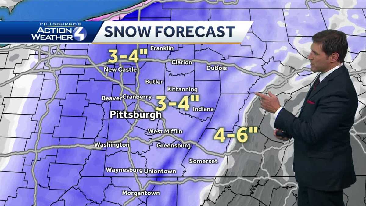 Christmas snow on the way to Pittsburgh