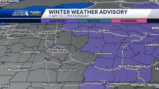 Winter weather advisory issued for parts of western Pennsylvania - Vimarsana News