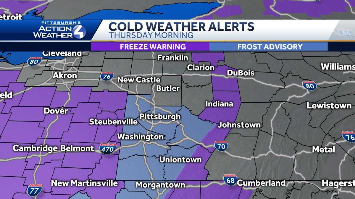 Freeze warning in effect overnight for entire viewing area